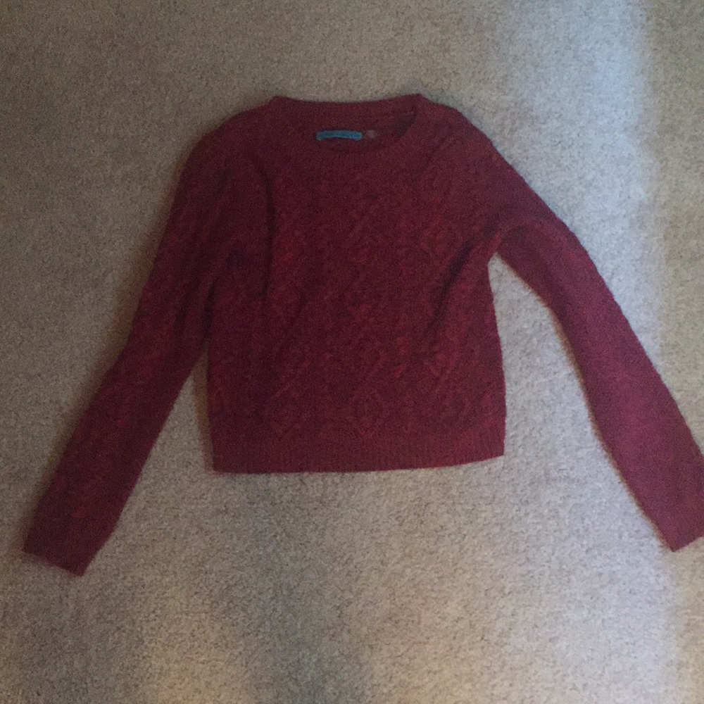 Alice + Olivia cropped red sweater xs